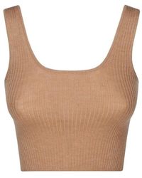 Loulou Studio Strapped Ribbed Tank Top - Brown
