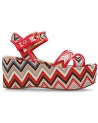 Missoni - Patterned Buckled Platform Sandals - Lyst
