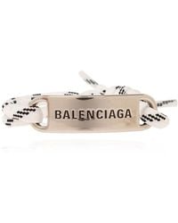 Balenciaga - Plate Logo Bracelet - Lyst
