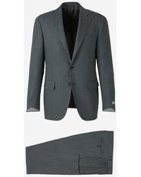 Canali - Plain Linen Wool Suit - Lyst
