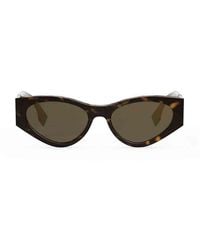 Fendi Cat Eye Frame Sunglasses - Brown