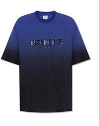 Vetements - Gradient Logo Printed Crewneck T-shirt - Lyst