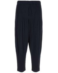Homme Plissé Issey Miyake - Basics Mid-rise Tapered Trousers - Lyst