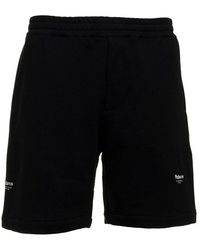 Alexander McQueen - Man's Cotton Bermuda Shorts With Logo - Lyst