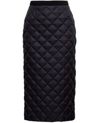 Moncler Quilted Pencil Skirt - Black