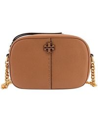 Tory Burch - Leather Closure With Zip Shoulder Bags - Lyst