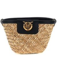 Pinko - Love Summer Interwovened Bucket Bag - Lyst