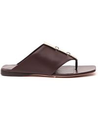 Max Mara Jewel Detail Sandals - Brown