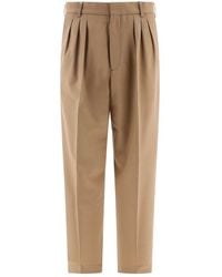 KENZO - Pleated Tailored Wool Trousers - Lyst