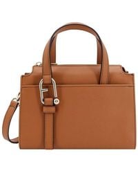 Furla - Small Nuvola Boston Leather Top Handle Bag - Lyst