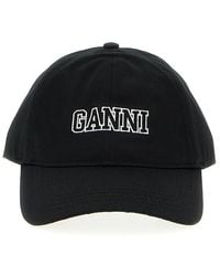 Ganni - Logo Cap Hats - Lyst