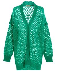 Twinset - Open-Knit Long Sleeved Cardigan - Lyst