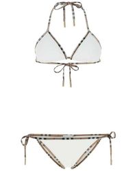 Burberry Stretch Nylon Bikini - White