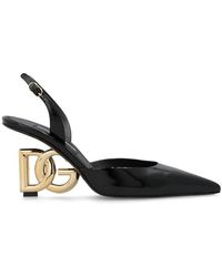 Dolce & Gabbana - Dg Logo Patent Slingback Pump - Lyst