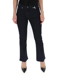 Valentino Valentino Garavani Vlogo Printed Flared Jeans - Blue