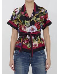 Dolce & Gabbana - Roseto Print Shirt - Lyst