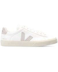 Veja - White Campo Leather Low Top Sneakers - Lyst