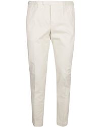 PT Torino Mid-rise Straight-leg Trousers - White