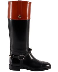 Gucci - Harness Leather Knee-high Boot - Lyst