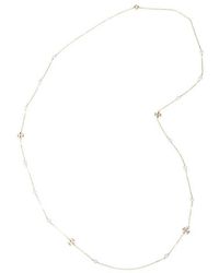 Tory Burch - Kira Logo Detailed Necklace - Lyst