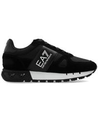 EA7 - Logo-Printed Panelled Lace-Up Sneakers - Lyst