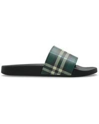 Burberry - Checkered Flip-Flops - Lyst