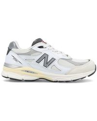 New Balance Round Toe Lace-up Sneakers - White