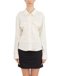 Courreges - 2 Pocket Satin Shirt - Lyst