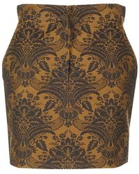 Max Mara - Mini Skirt In Jacquard Wool - Lyst