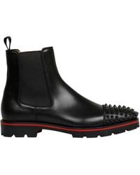 Christian Louboutin "melon Spikes" Ankle Boots - Black