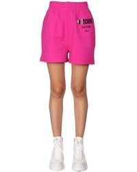 Moschino - Shorts With Vinyl Logo - Lyst