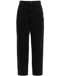 Twinset High-waisted Cropped Jeans - Black
