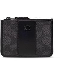 COACH Mini Skinny Id Case With Painted Cherry Print