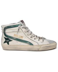 Golden Goose - Slide Distressed High-top Lace-up Sneakers - Lyst