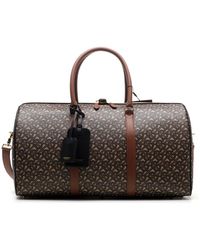 Burberry Monogram Printed Duffle Bag - Brown