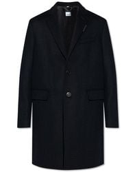 Burberry - Single Breasted Long Sleeved Coat - Lyst