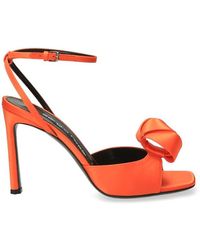 Sergio Rossi - Knotted Brooch Ankle-strap Heeled Sandals - Lyst