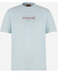 Missoni Multicolored Logo T-shirt - Blue