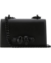 Alexander McQueen Mini Jewelled Satchel Bag - Black