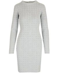 Givenchy - 4g Monogram Long-sleeved Dress - Lyst