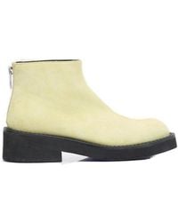 MM6 by Maison Martin Margiela - Block Heel Ankle Boots - Lyst
