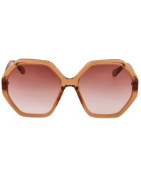 Chloé - Octagonal Frame Sunglasses - Lyst