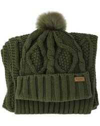 Barbour - "ridley" Beanie And Scarf Set - Lyst