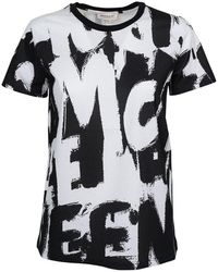 Alexander McQueen - Graffiti Allover Print T-shirt - Lyst