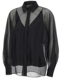 Max Mara - Button-Up Long-Sleeved Top - Lyst