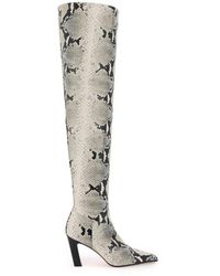 Khaite - Marfa Snake-effect Leather Over-the-knee Boots - Lyst