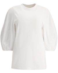 Chloé - T-shirt With Puff Sleeves - Lyst
