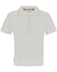 Thom Browne - Logo Patch Short-sleeved Polo Shirt - Lyst