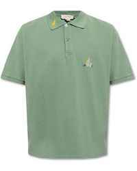 Nick Fouquet - Motif-embroidered Short-sleeved Polo Shirt - Lyst