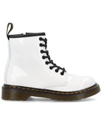 Dr. Martens Leather Charla Broadway High Boots in Black | Lyst UK